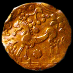 Keltische bronzen munt.