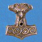 Zilveren Thorshamer uit Skane, Zweden, 1000 AD.